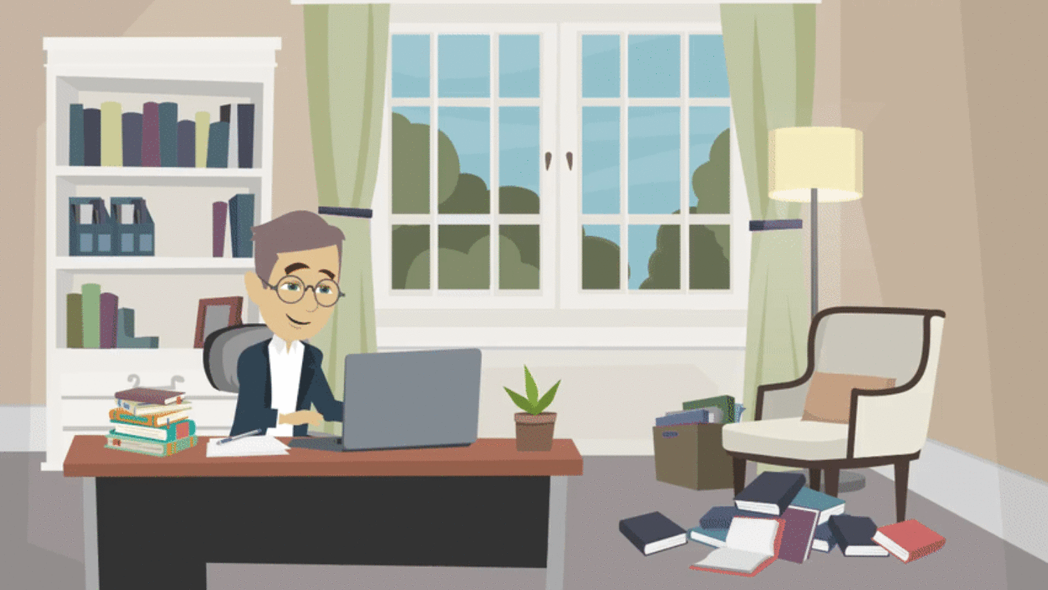 Visuel décrivant une personne communicante