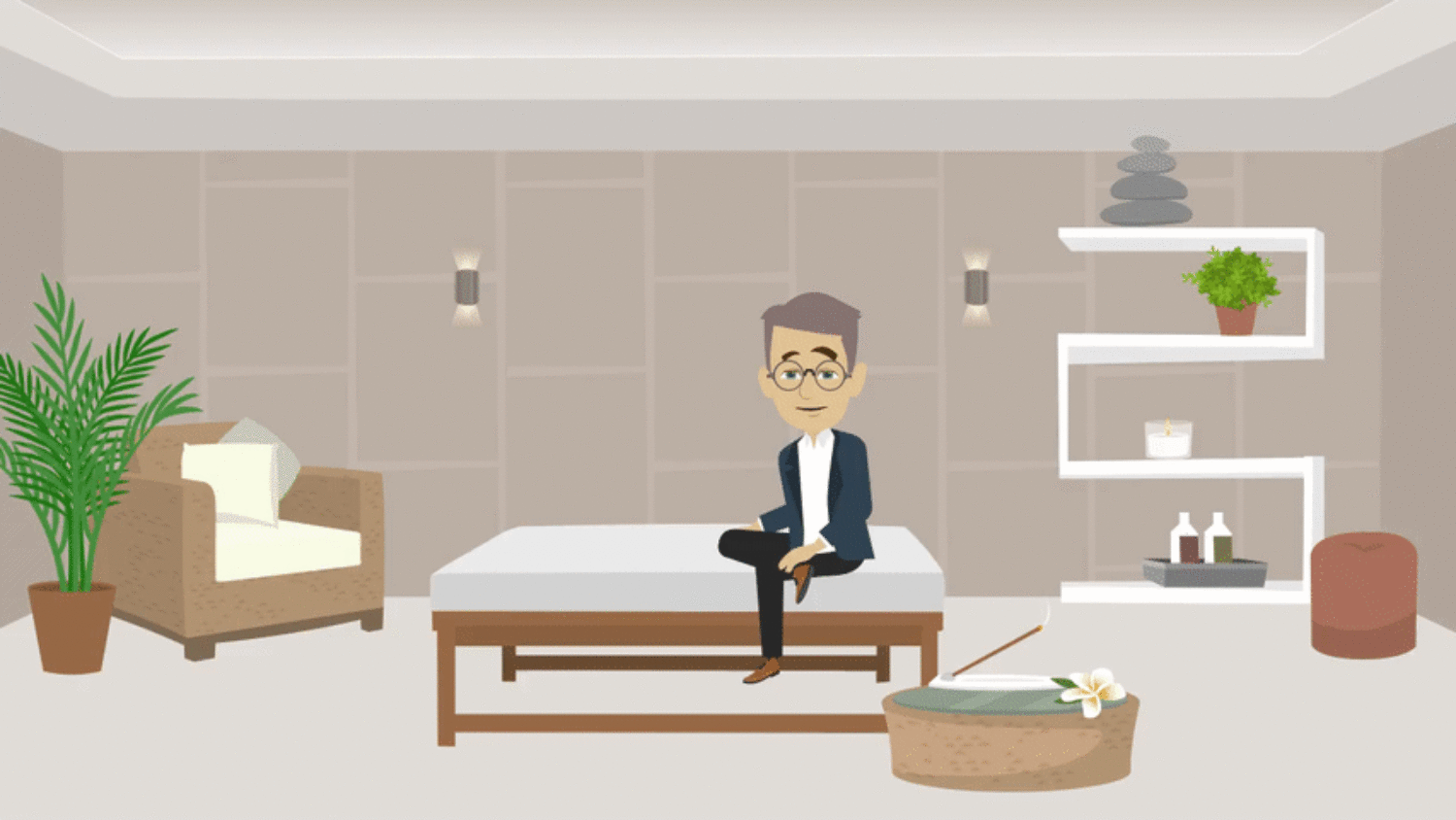 Visuel décrivant une personne paisible